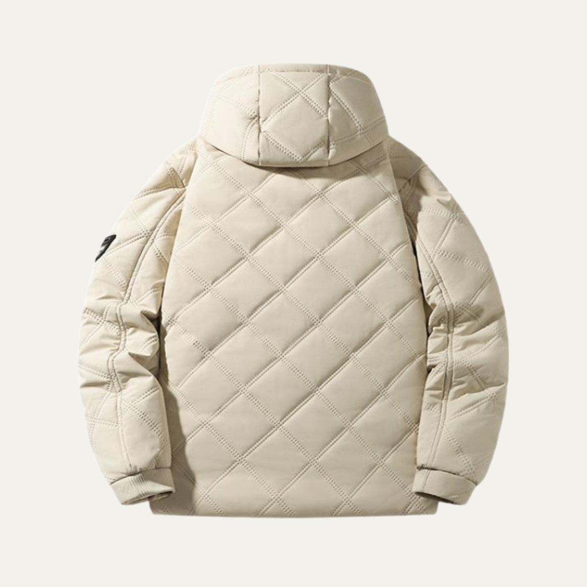 VogeLuxe | Veste matelassée à capuche pour homme avec surpiqûres en losange 1