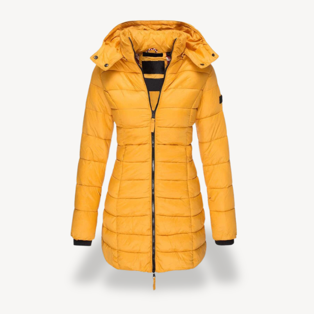 VogeLuxe | Veste matelassée à capuche slim pour femme 1