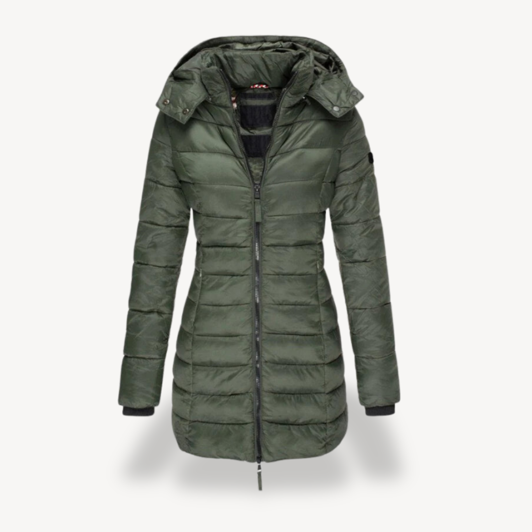 VogeLuxe | Veste matelassée à capuche slim pour femme 3