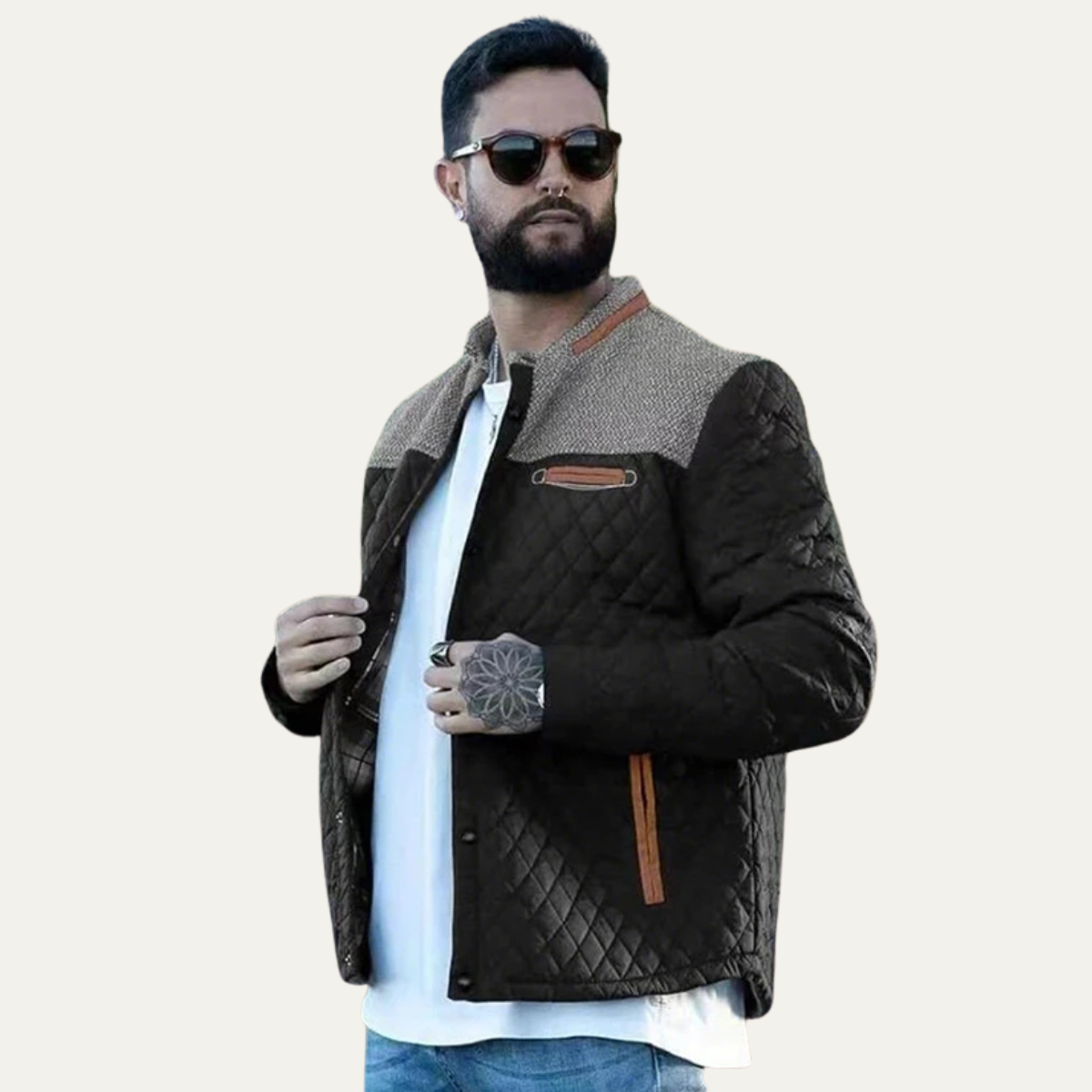 VogeLuxe | Veste matelassée à empiècement pour homme 2