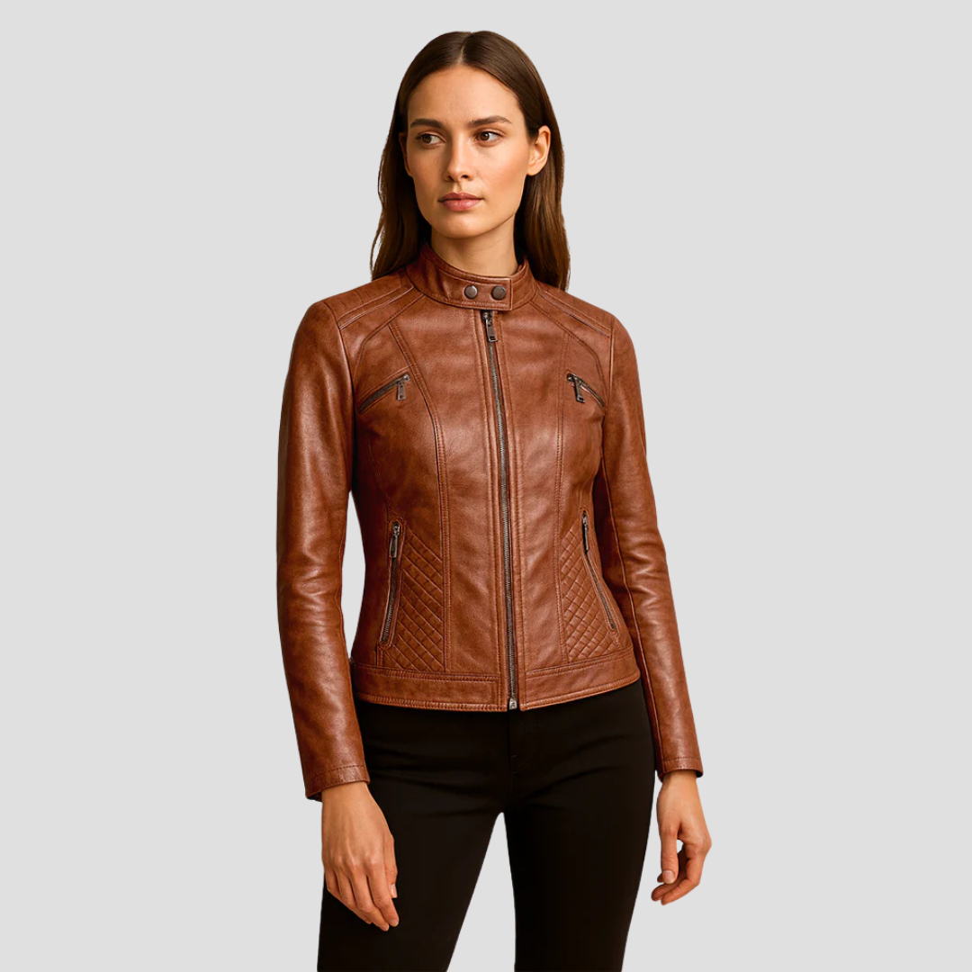 VogeLuxe | Veste matelassée en similicuir pour femme 2