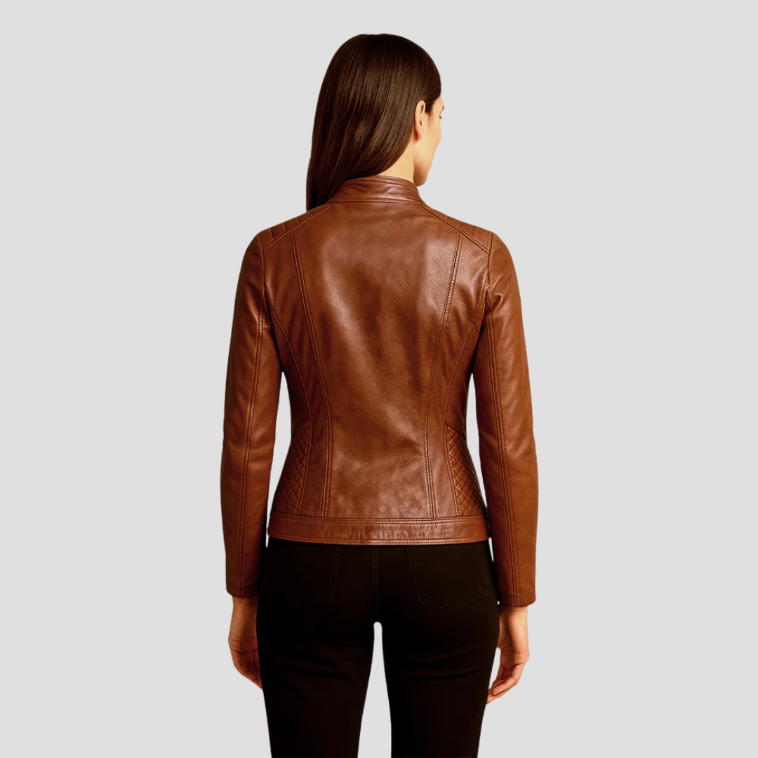 VogeLuxe | Veste matelassée en similicuir pour femme 3