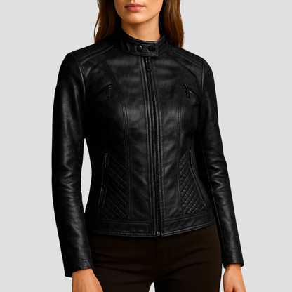 VogeLuxe | Veste matelassée en similicuir pour femme 4