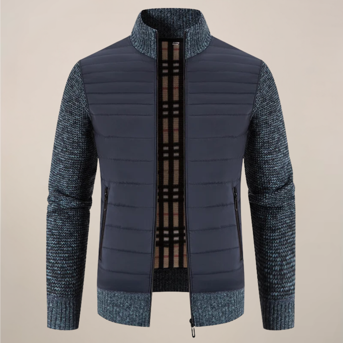 VogeLuxe | Veste matelassée hybride en maille pour homme 4