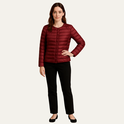 Veste féminine légère et chaude à fermeture éclair