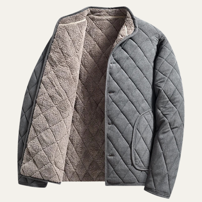 VogeLuxe | Veste matelassée sans col et à boutons pour homme 2