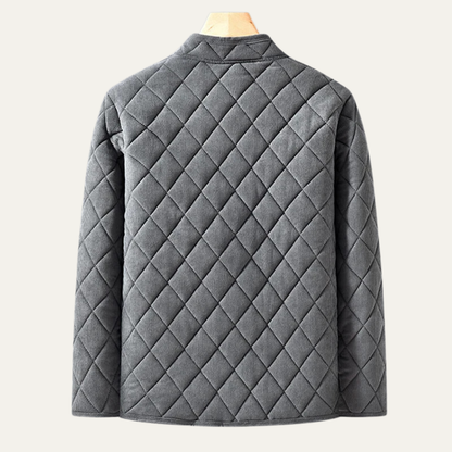 VogeLuxe | Veste matelassée sans col et à boutons pour homme 3