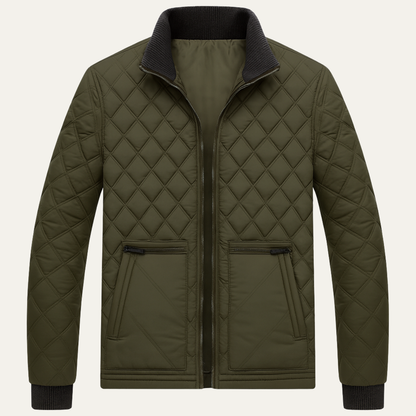 VogeLuxe | Veste matelassée zippée vintage pour homme 1