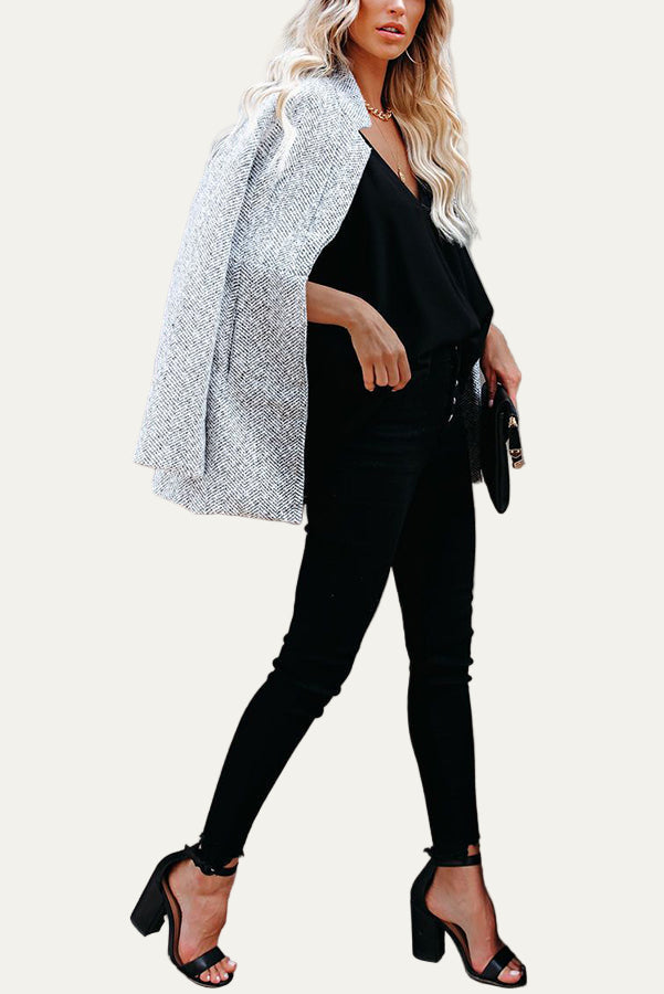 VogeLuxe | Veste mi-longue en tweed texturé pour femme 2