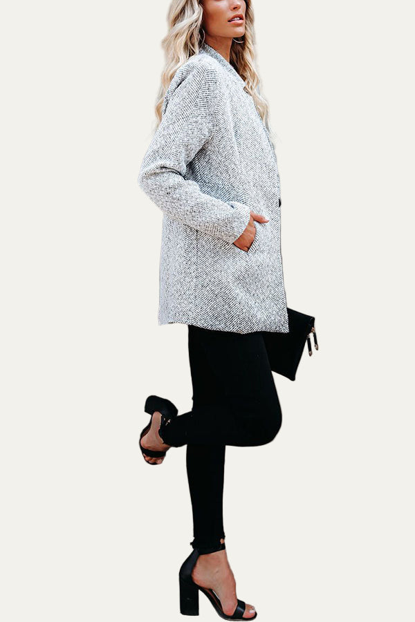 VogeLuxe | Veste mi-longue en tweed texturé pour femme 3