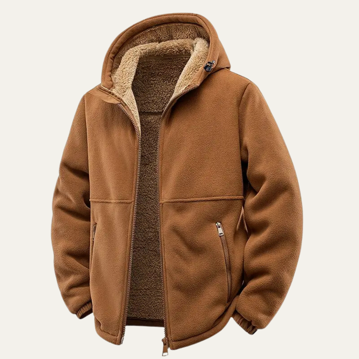 VogeLuxe | Veste polaire à capuche zippée pour homme 0