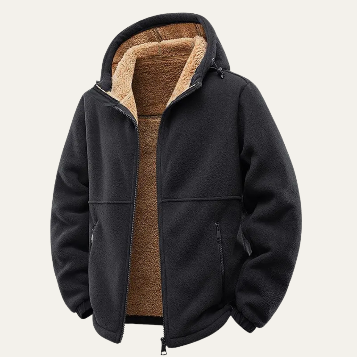 VogeLuxe | Veste polaire à capuche zippée pour homme 4