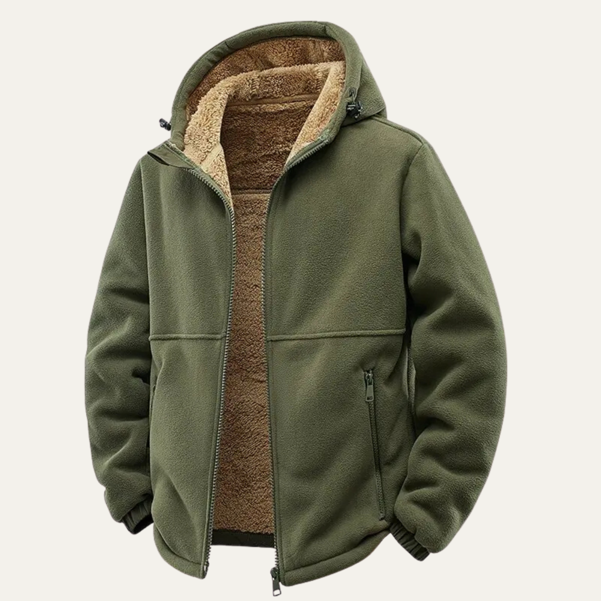 VogeLuxe | Veste polaire à capuche zippée pour homme 6