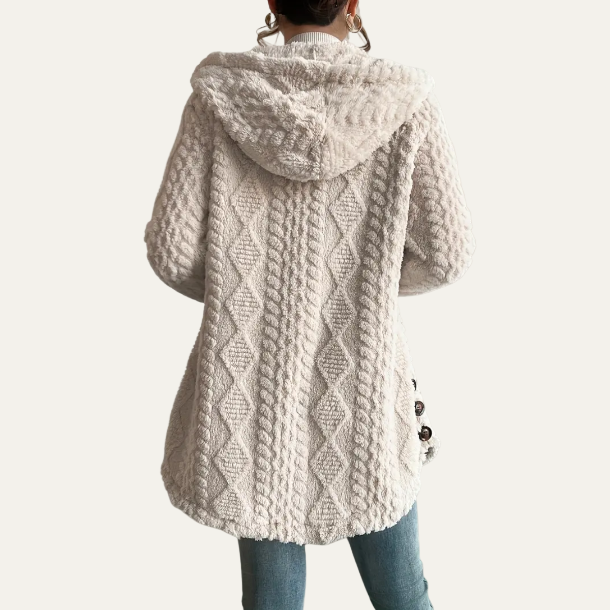 VogeLuxe | Veste polaire peluche à capuche pour femme 2
