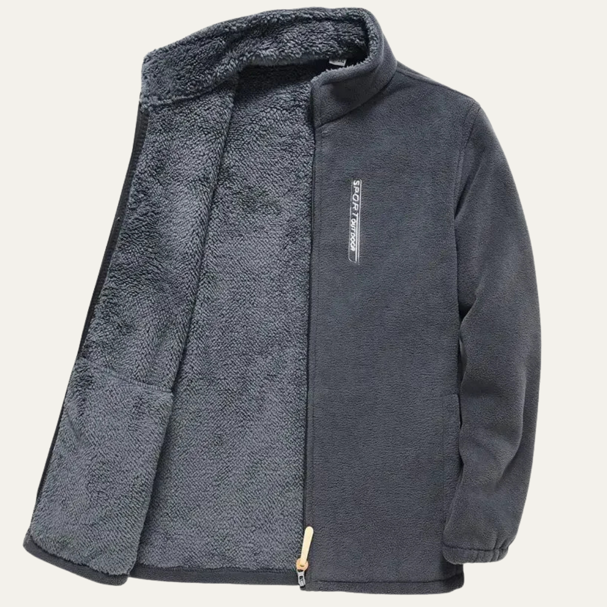 VogeLuxe | Veste polaire peluche pour homme avec poches 0