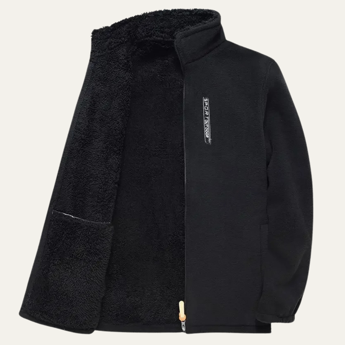 VogeLuxe | Veste polaire peluche pour homme avec poches 4