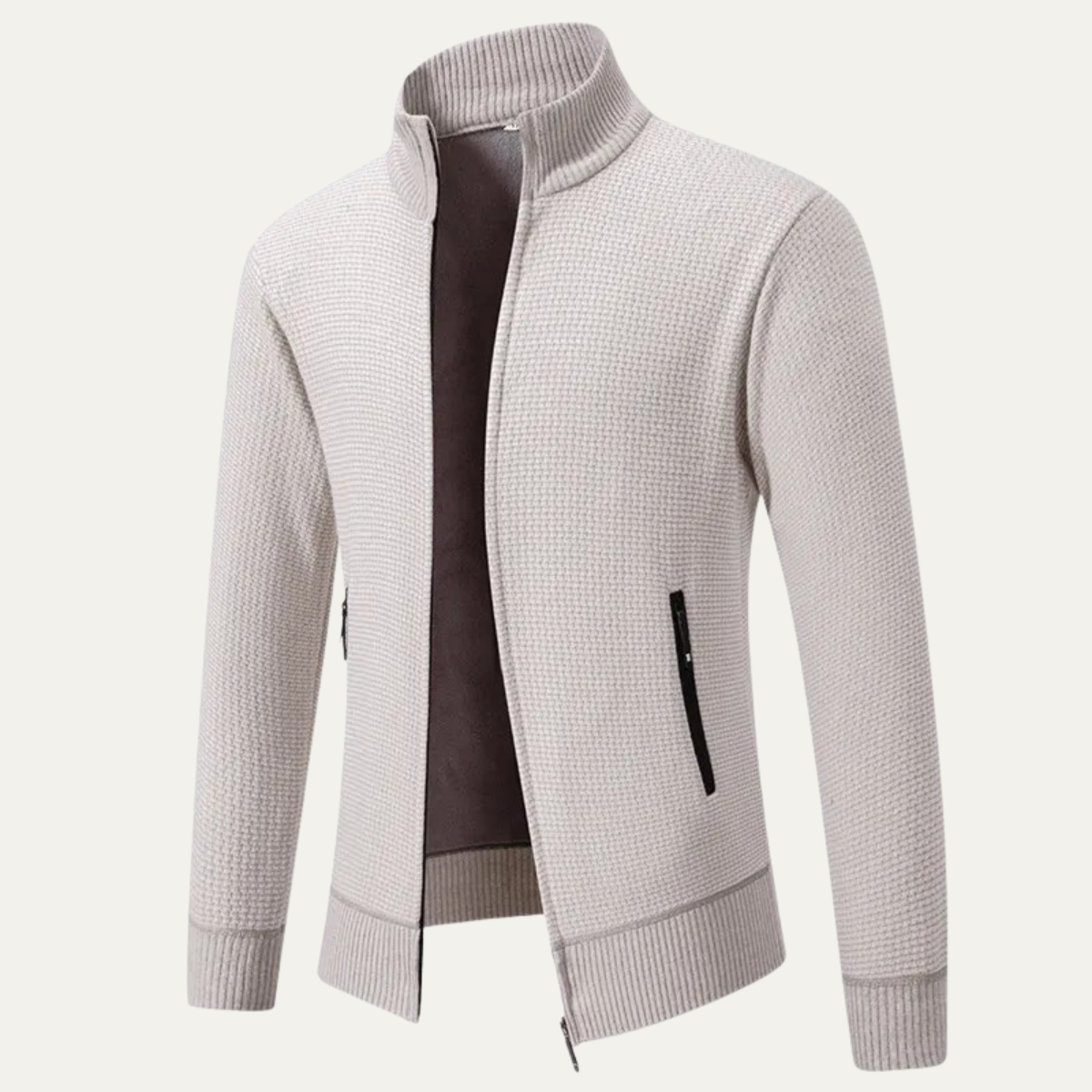 VogeLuxe | Veste pull zippée en maille pour homme 1