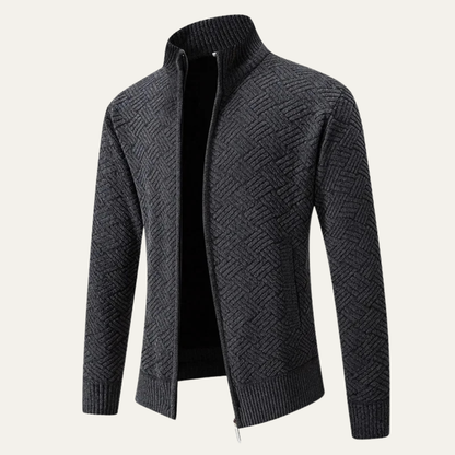 VogeLuxe | Veste pull zippée en maille pour homme 5