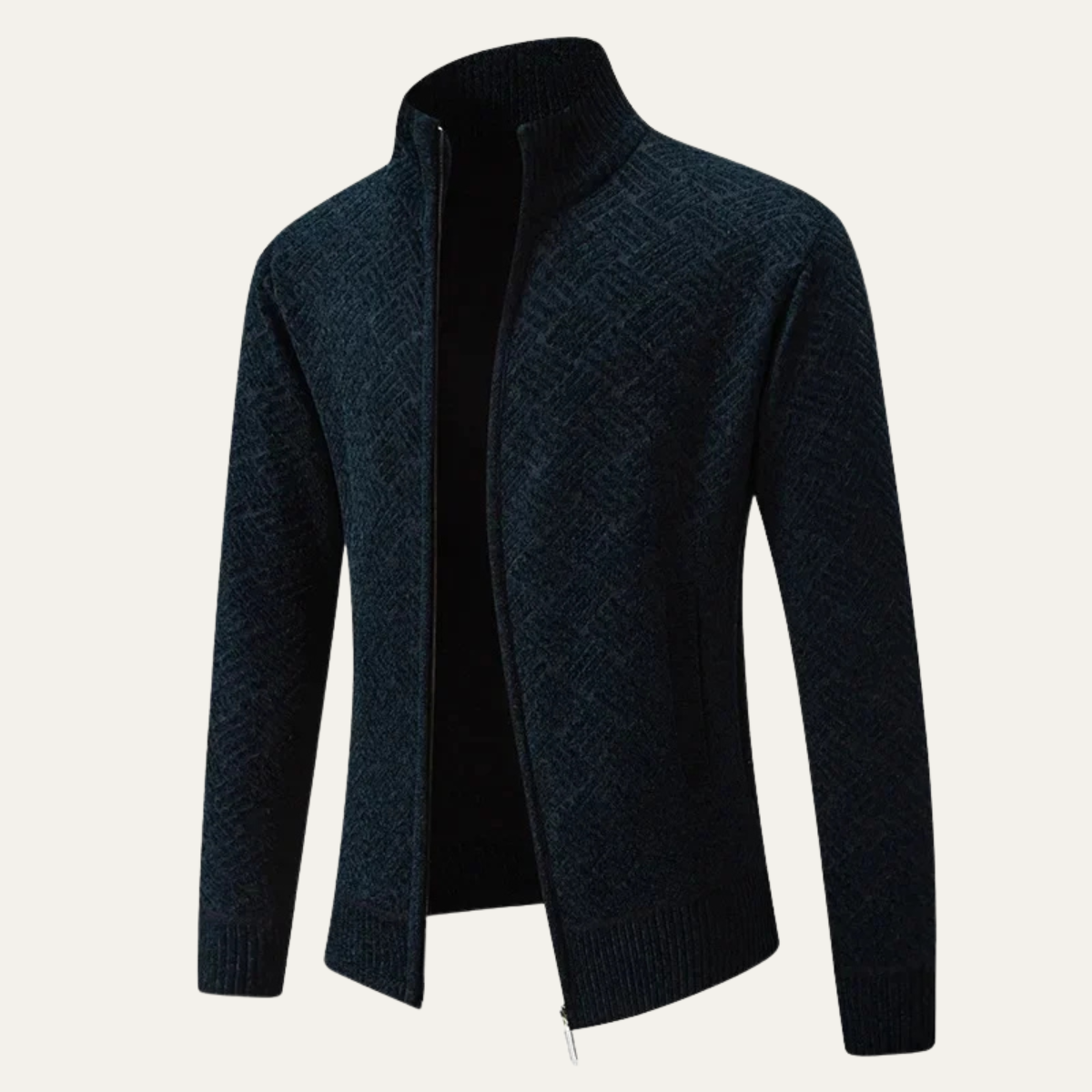VogeLuxe | Veste pull zippée en maille pour homme 6