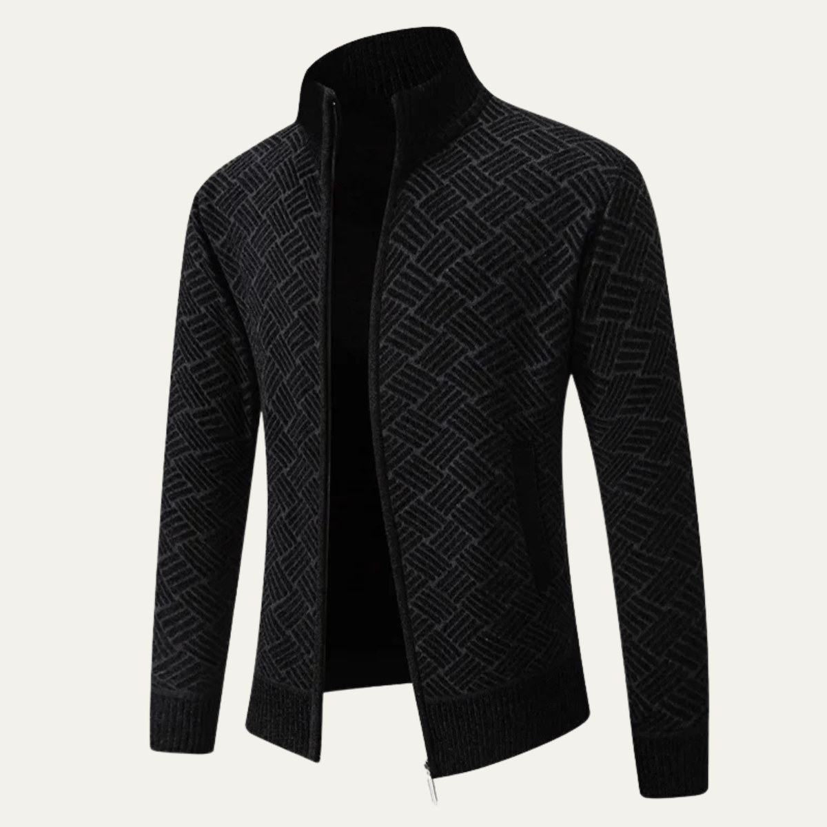 VogeLuxe | Veste pull zippée en maille pour homme 7