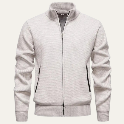 VogeLuxe | Veste pull zippée en maille pour homme 8