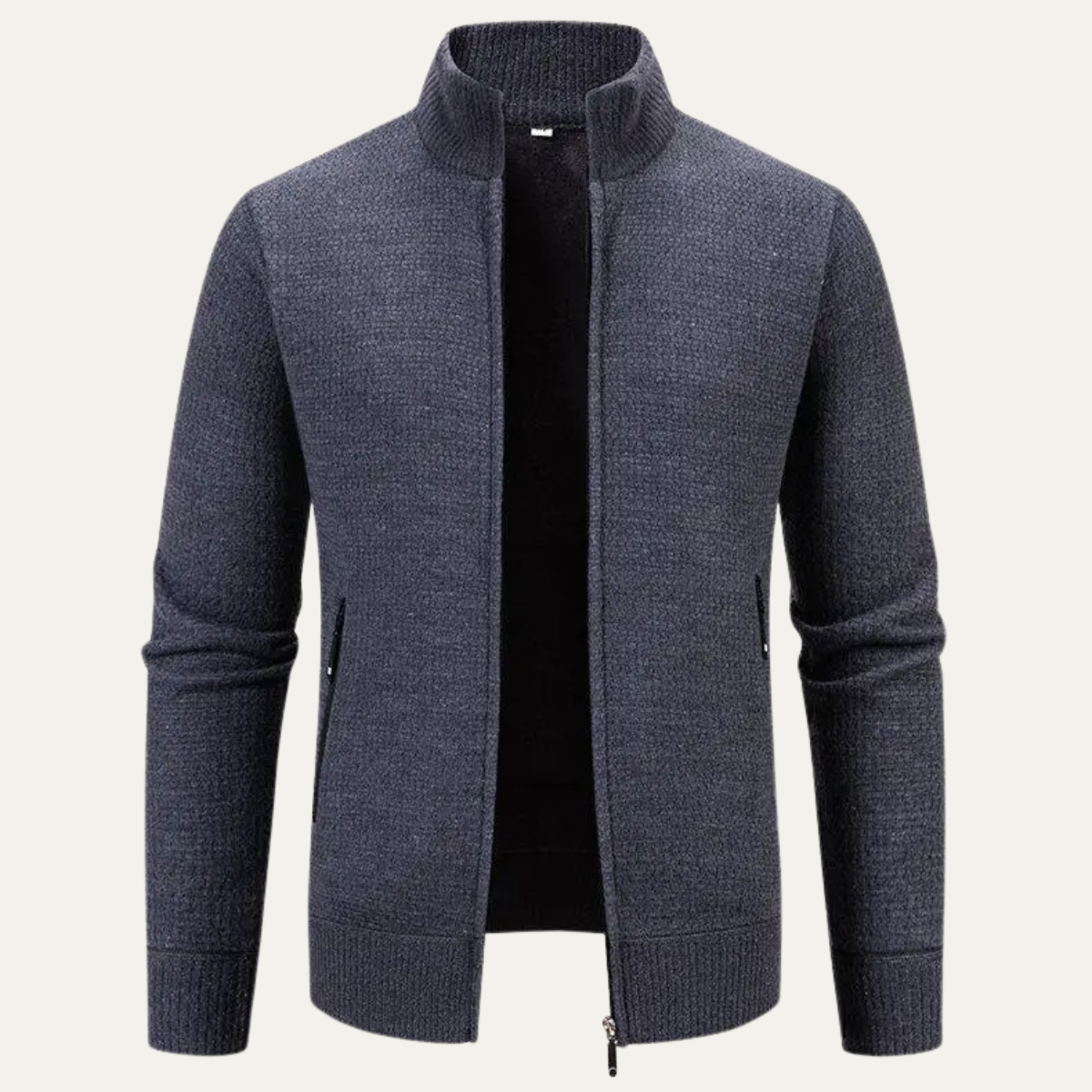 VogeLuxe | Veste pull zippée en maille pour homme 9