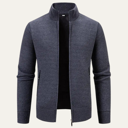 VogeLuxe | Veste pull zippée en maille pour homme 9