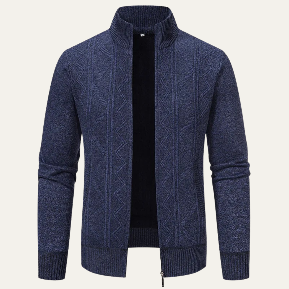 Veste zippée homme en maille textée - PanierRoyale