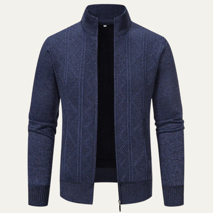 Veste zippée homme en maille textée - PanierRoyale