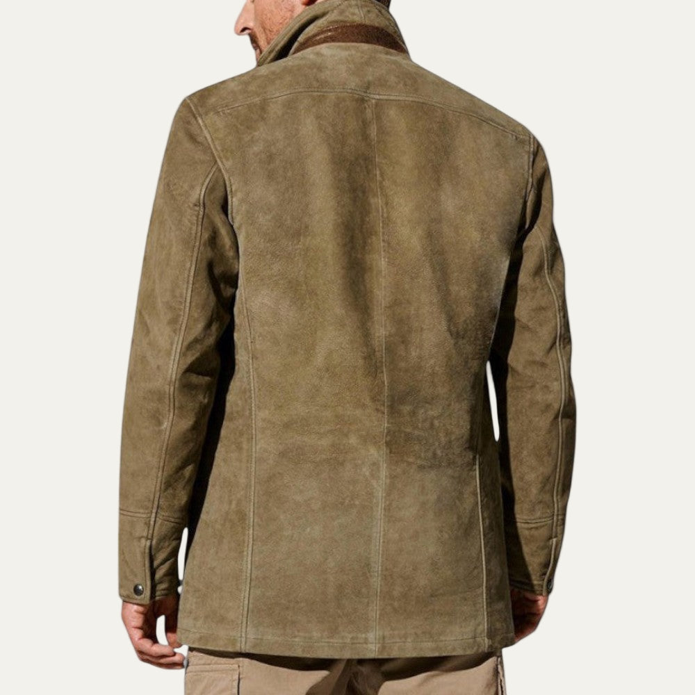 VogeLuxe | Veste sport décontractée pour homme avec col en daim 2