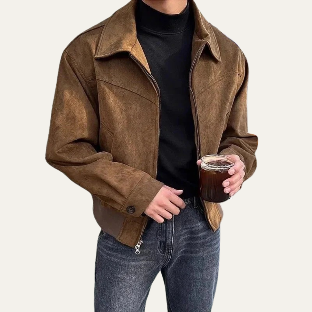 VogeLuxe | Veste trucker courte à fermeture éclair intégrale pour homme 2