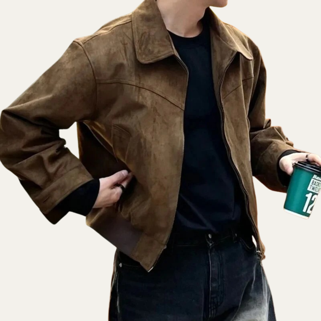 VogeLuxe | Veste trucker courte à fermeture éclair intégrale pour homme 4