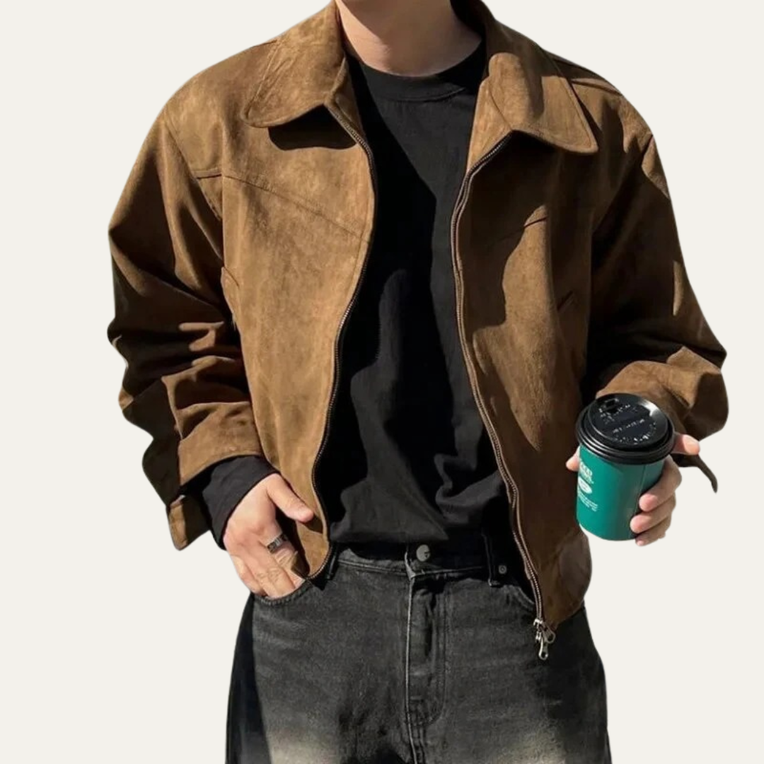 VogeLuxe | Veste trucker courte à fermeture éclair intégrale pour homme 5
