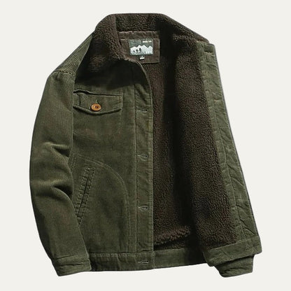 Veste denim en velours pour homme hiver