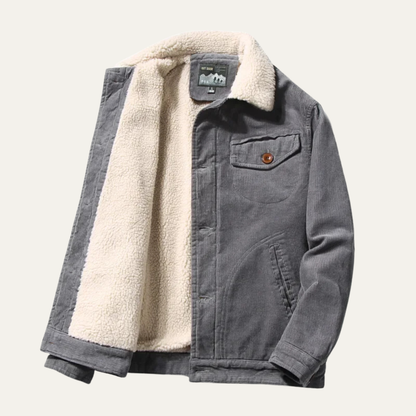 Veste homme sherpa côtelée épaisse et chaude pour hiver - PanierRoyale