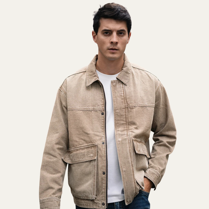 VogeLuxe | Veste trucker utilitaire en velours côtelé pour homme 2