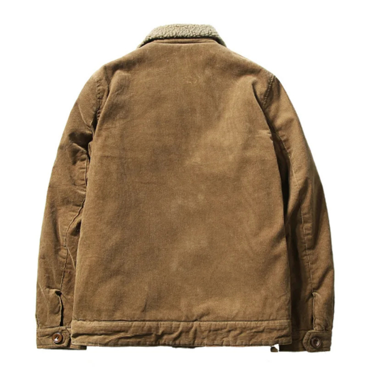 VogeLuxe | Veste trucker vintage en velours côtelé sherpa pour homme 2