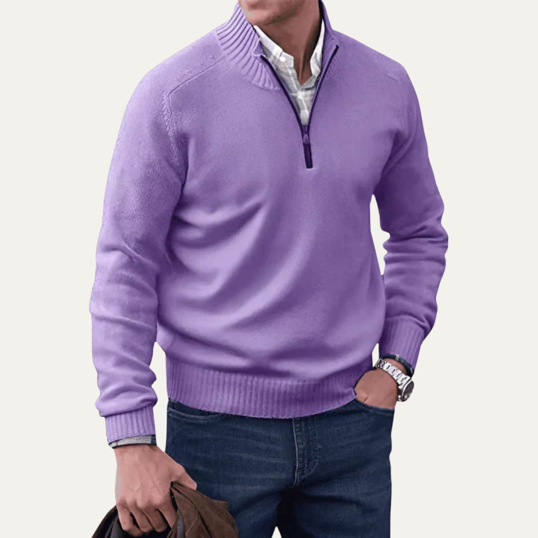 Veste cuir matelassée zippée pour homme