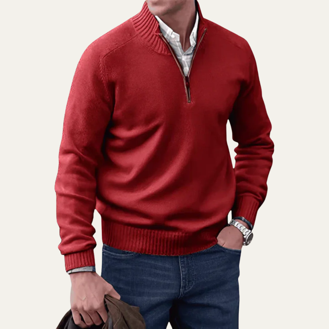 Veste cuir matelassée zippée pour homme