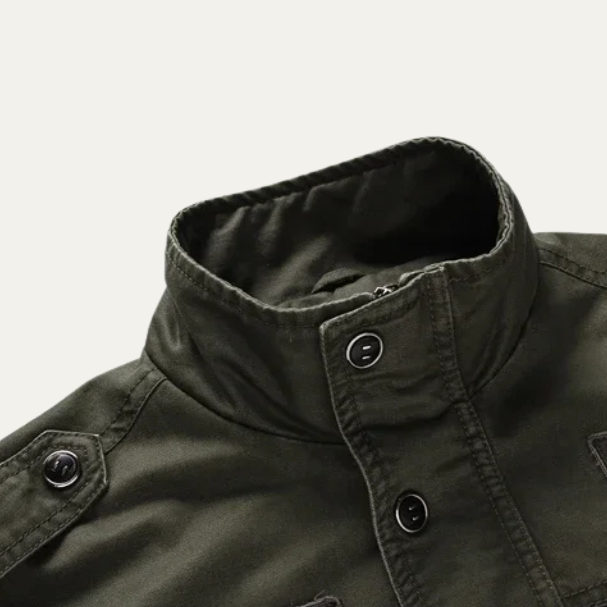 VogeLuxe | Veste utilitaire militaire pour homme à col montant 4