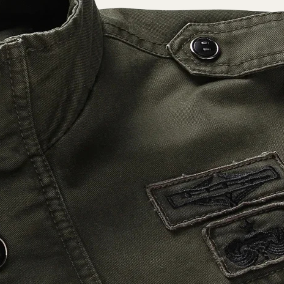 VogeLuxe | Veste utilitaire militaire pour homme à col montant 5