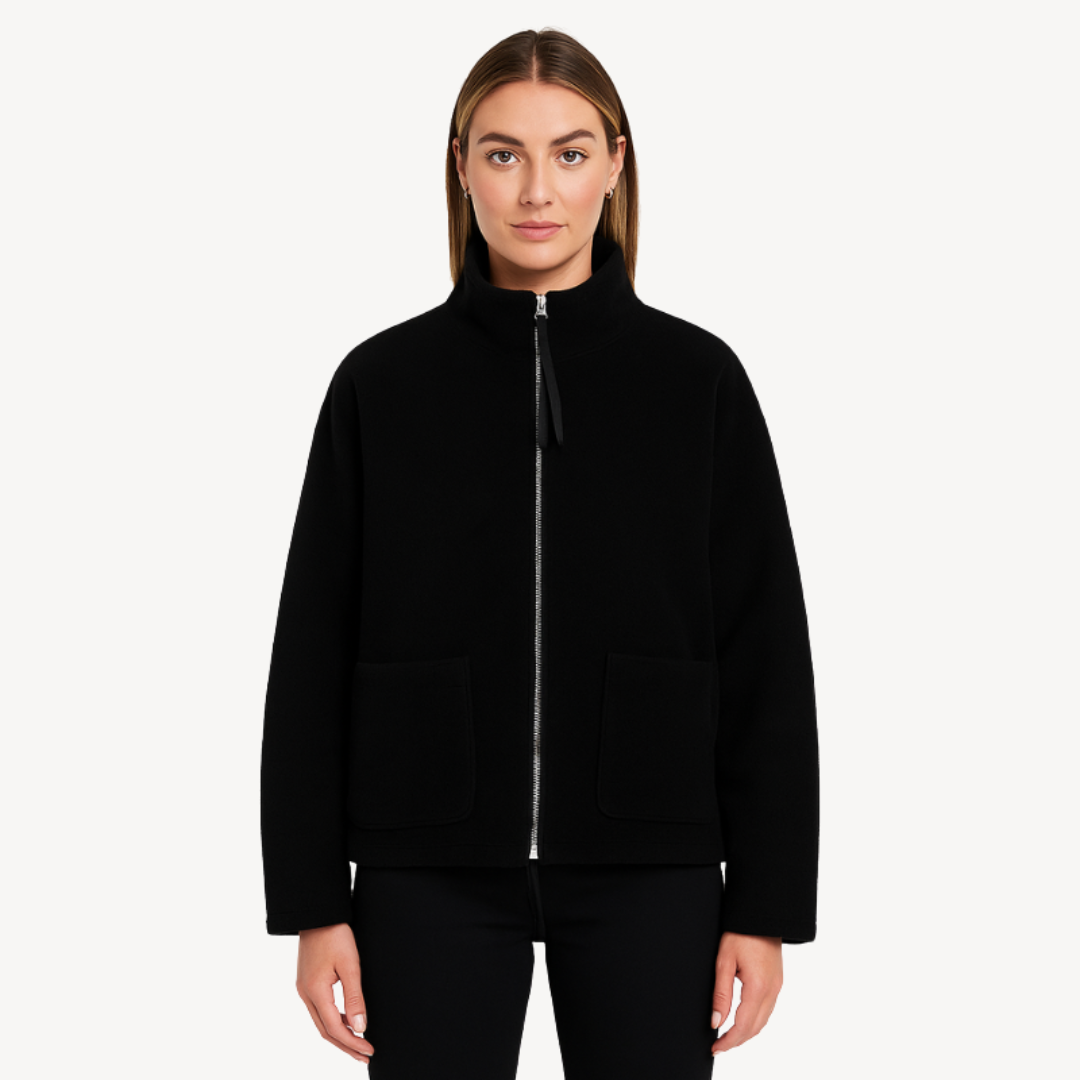 VogeLuxe | Veste zippée ample vintage pour femme 2