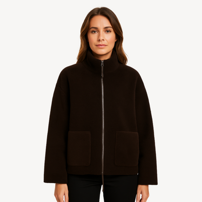 Veste femme décontractée zippée oversize