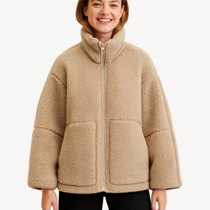 VogeLuxe | Veste zippée ample vintage pour femme 5