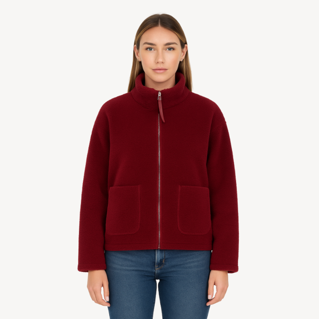 Veste femme décontractée zippée oversize