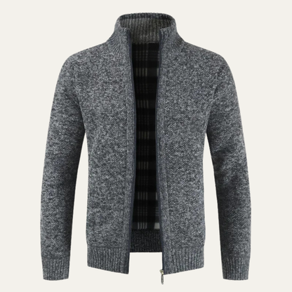 VogeLuxe | Veste zippée en coton texturé pour homme 0