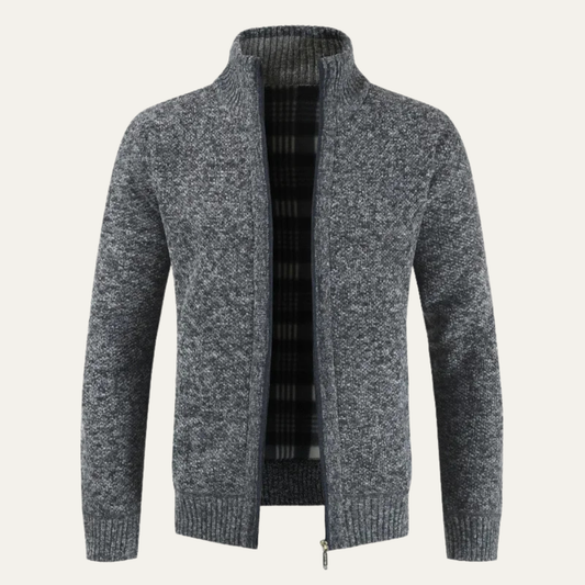 VogeLuxe | Veste zippée en coton texturé pour homme 0