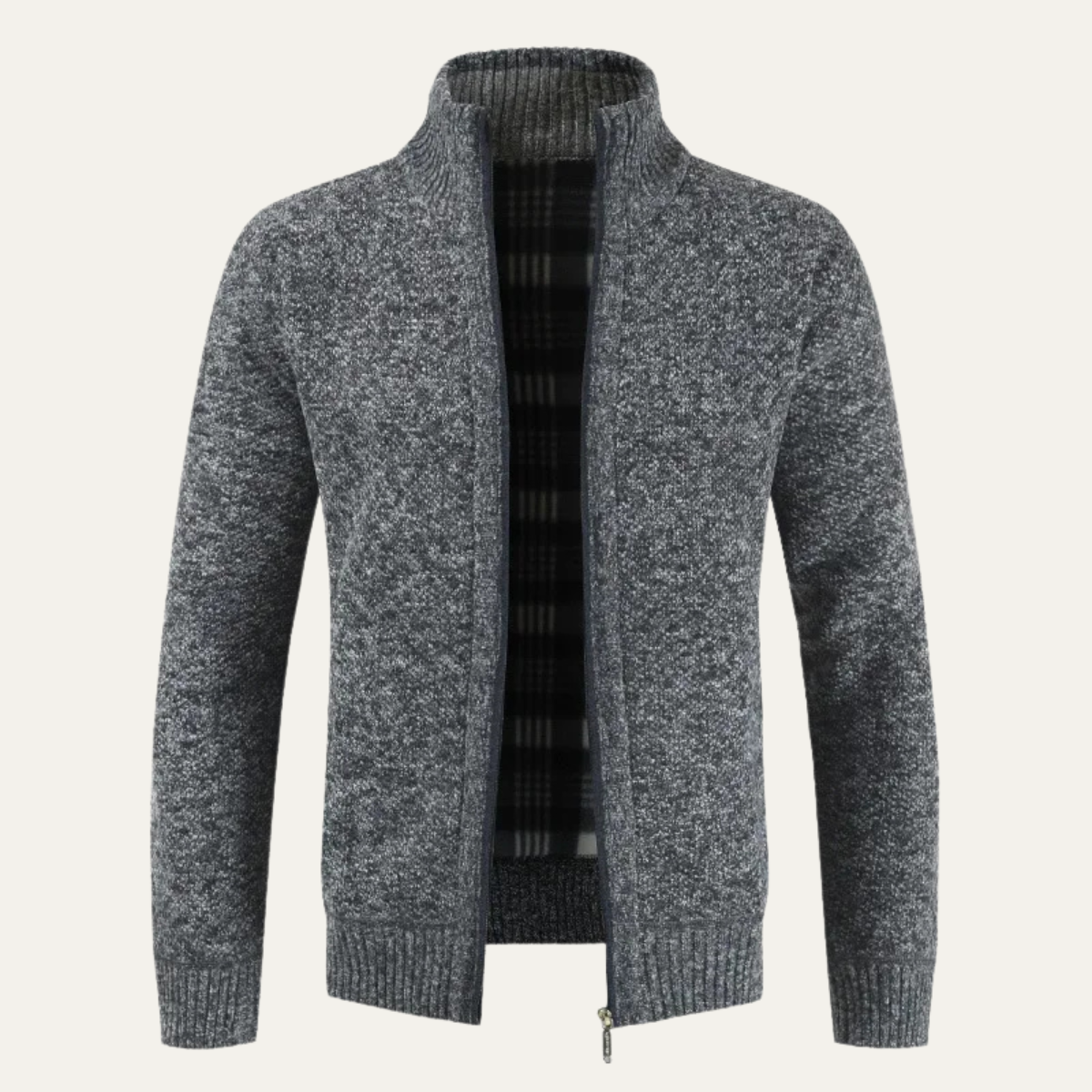 Veste en coton épais pour homme avec fermeture éclair - PanierRoyale