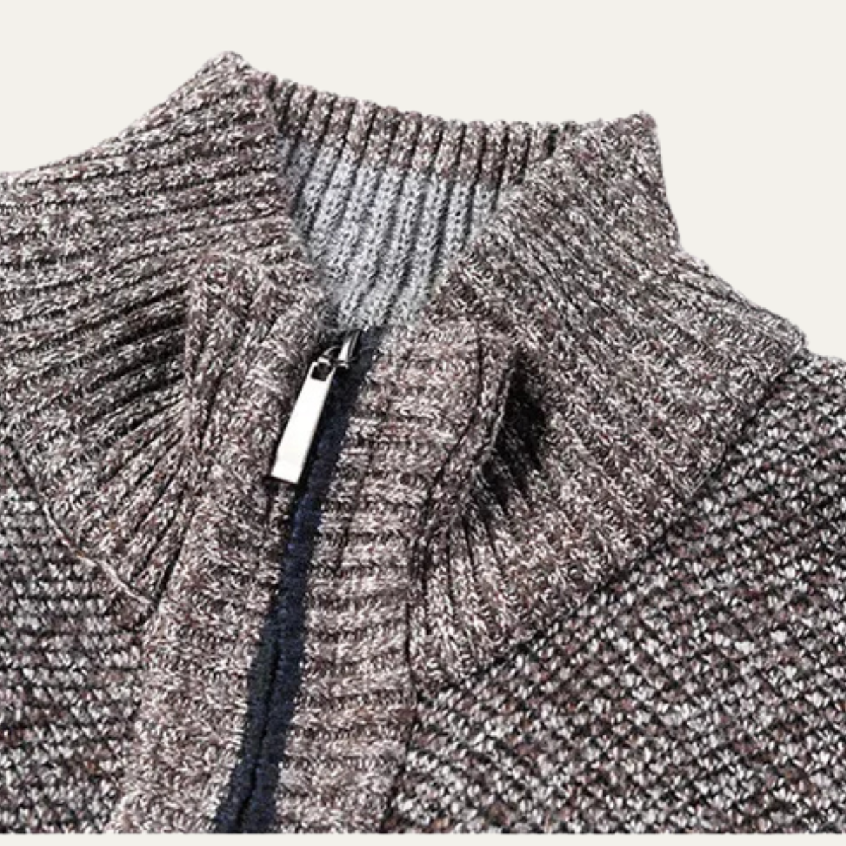 VogeLuxe | Veste zippée en coton texturé pour homme 2