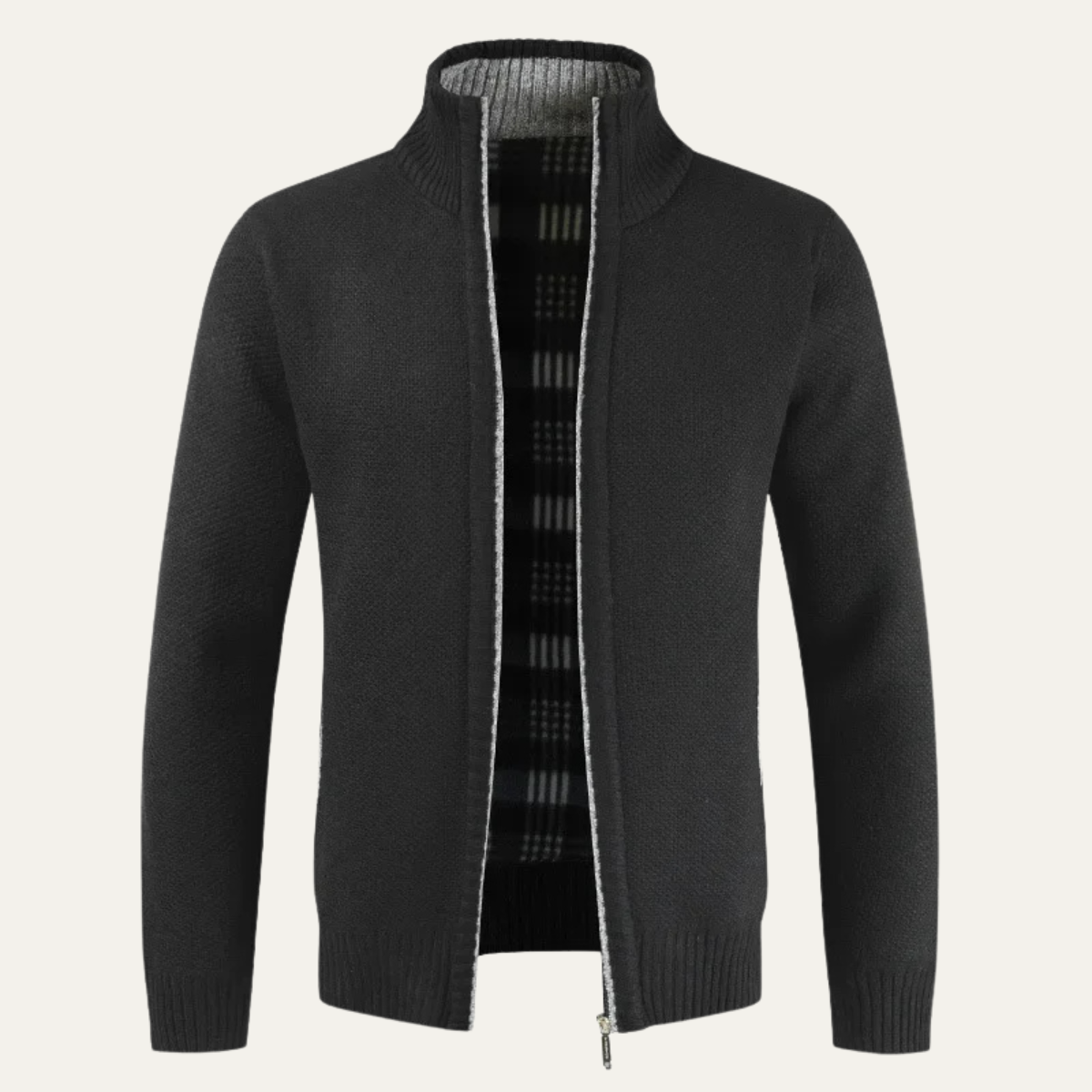 Veste en coton épais pour homme avec fermeture éclair